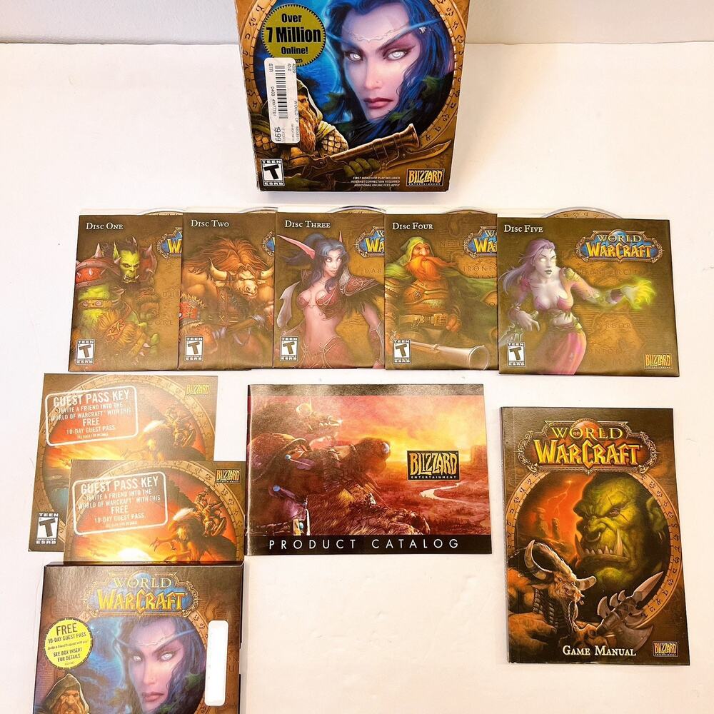 WORLD of WARCRAFT Computer Game COMPLETE and MINT Condition Window 2000/XP MAC